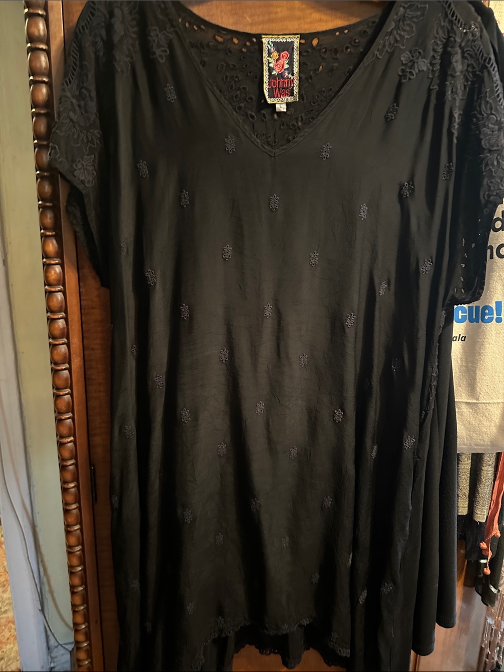 Johnny Was Black V-Neck Tunic